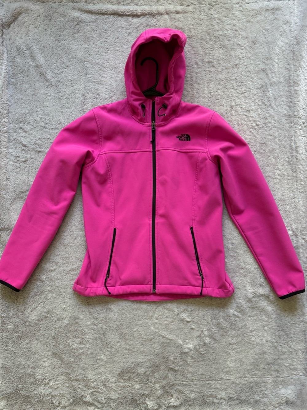 The North Face Hot Pink Hooded Softshell Jacket